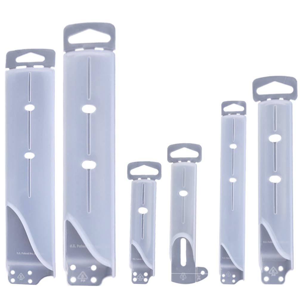 DOITOOL 6-Piece Clear Plastic Knife Edge Guards - Blade Protector Covers for Kitchen Knives | Safe Storage & Organization for Drawers, Travel, and Home Use