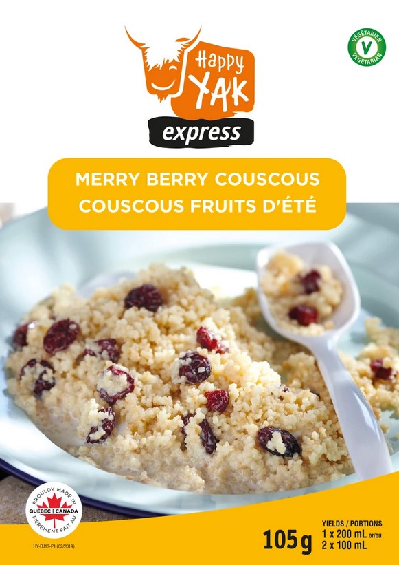 Happy Yak Merry Berry Couscous - Organic Whole Grain Couscous with Berries | Perfect for Salads, Meal Prep & Healthy Side Dishes