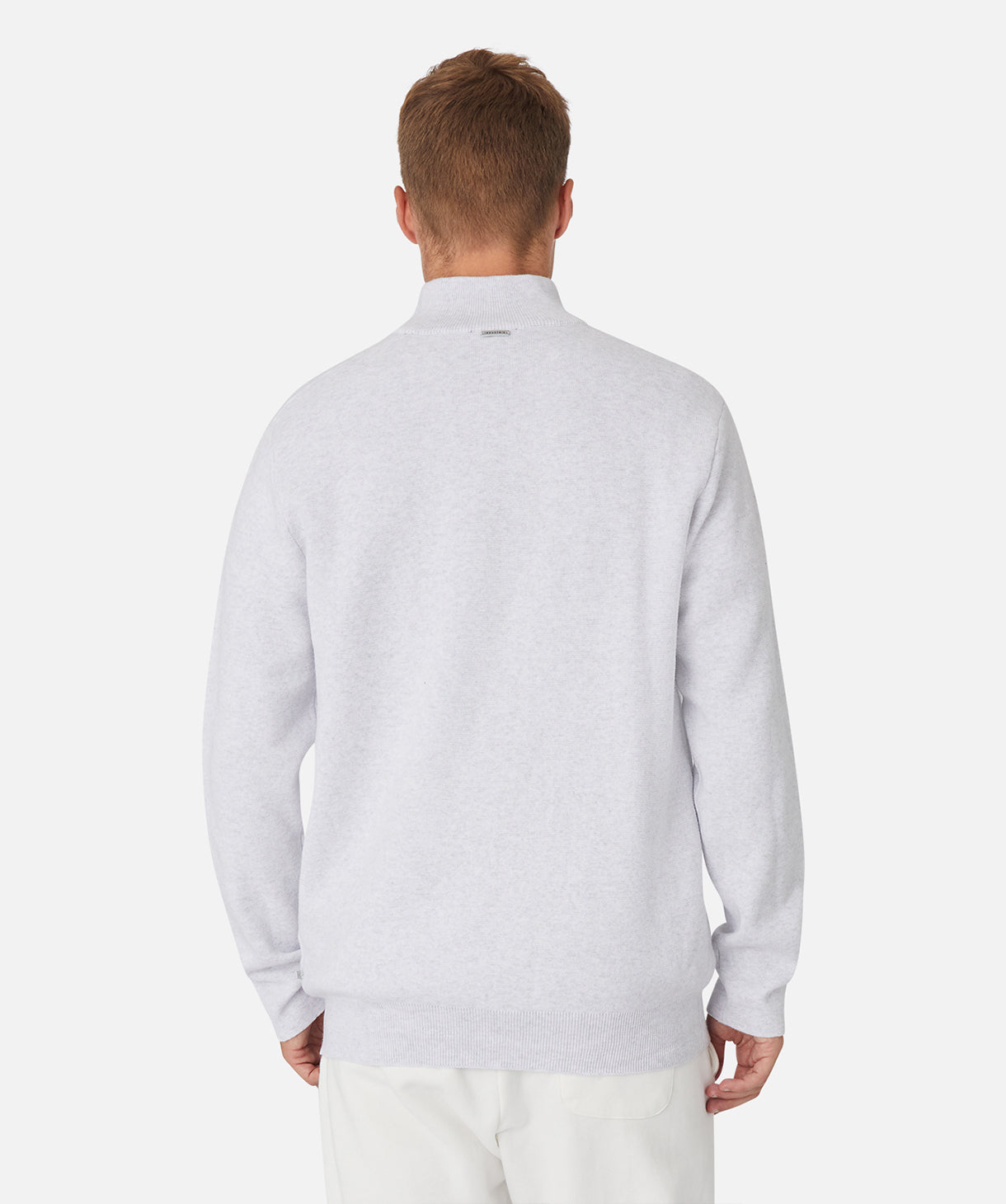 Lakewood Zip Neck Knit Sweater for Women - Soft Winter Pullover in Ice Grey | Cozy Casual Wear for Office, Travel & Outdoor Activities