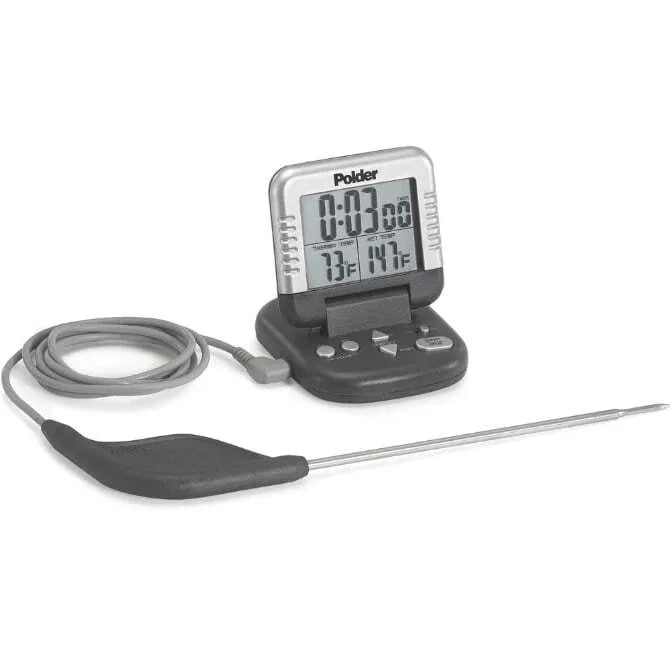 Digital Timer & Meat Thermometer with Probe - Perfect for Grilling, Smoking, and Roasting