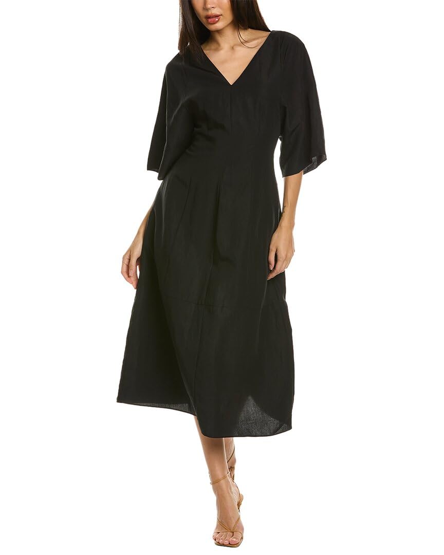 Vince Women's Flutter Midi Dress - Size XS in Black | Elegant Flowy Summer Dress for Weddings, Parties & Date Nights