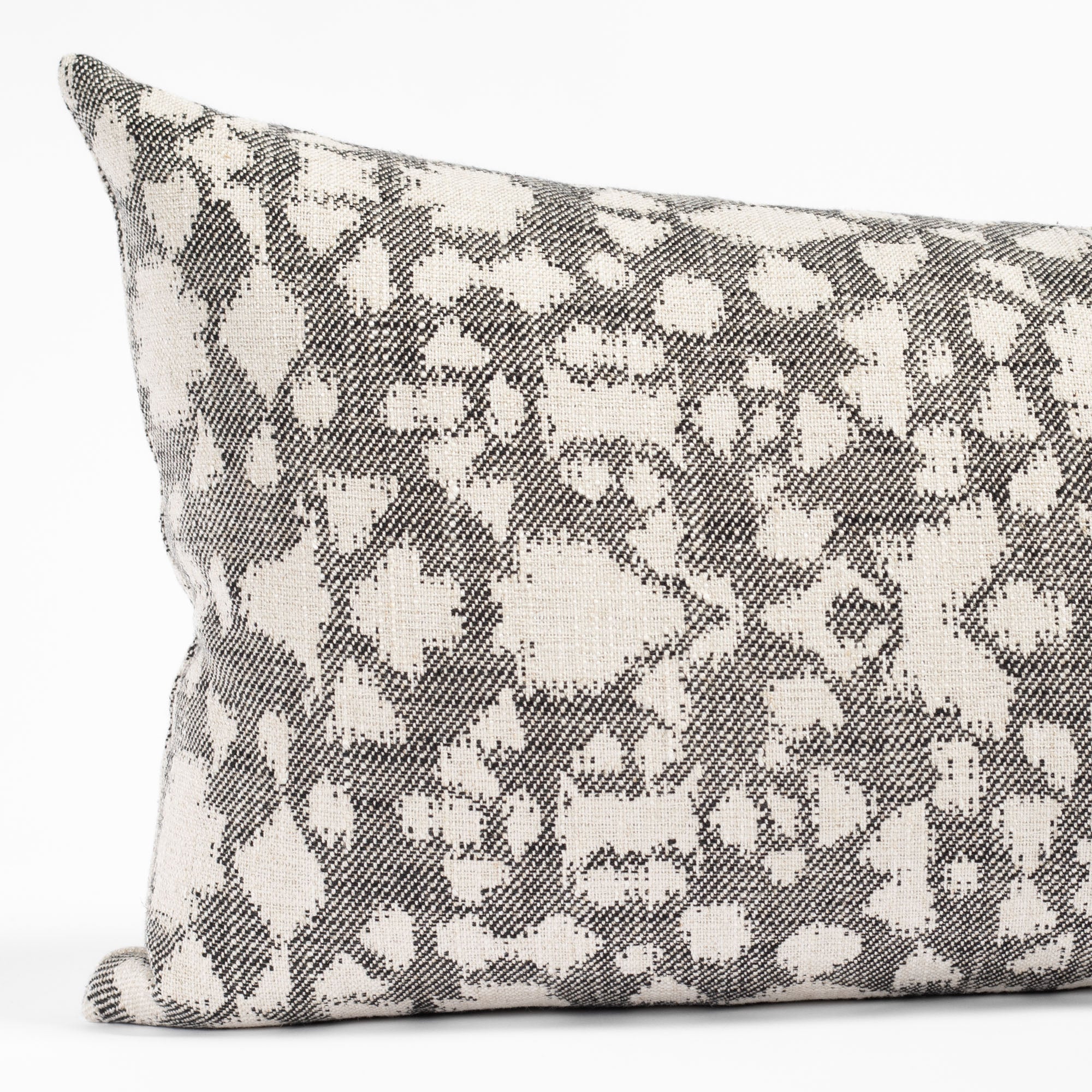Astrid 16x42 Bolster Pillow - Premium Domino Pattern Lumbar Support Cushion for Sofa, Bed, or Floor Seating - Perfect for Home, Office & Yoga Meditation