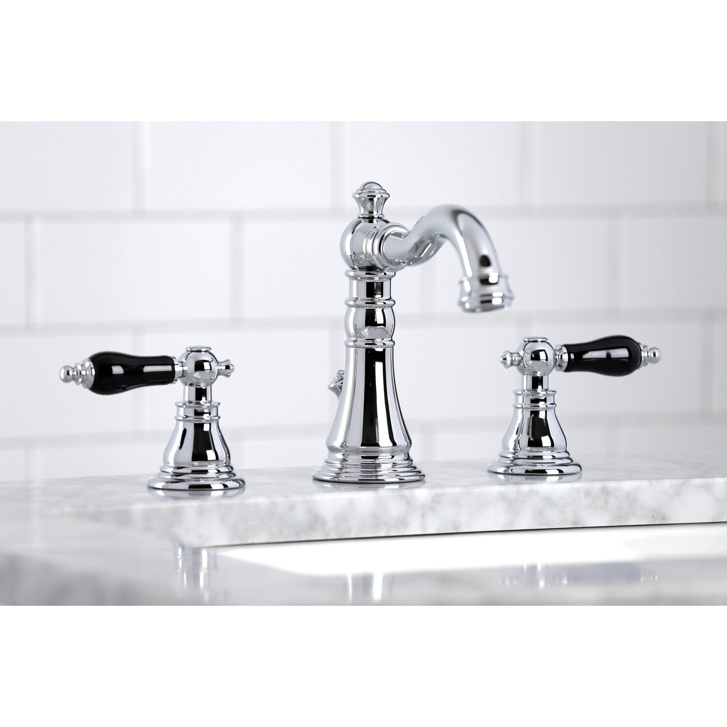 Duchess Two-Handle 3-Hole Widespread Bathroom Faucet with Pop-Up Drain - Elegant Deck Mount Sink Faucet for Bathroom Vanity, Perfect for Modern Home Renovation & Luxury Bathroom Upgrade