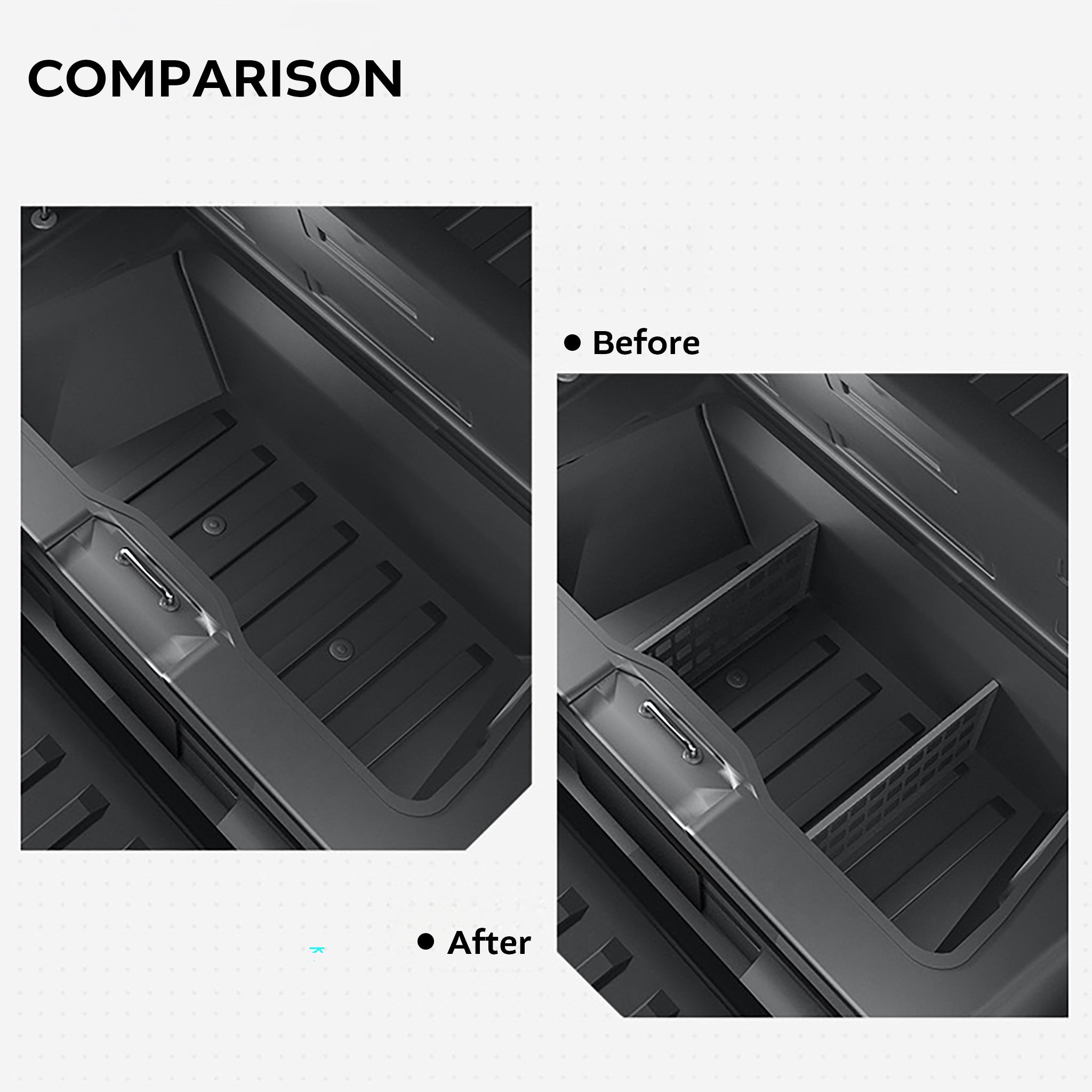 Custom Gear Locker Subtrunk Dividers for Tesla Cybertruck 2024 - Durable Storage Organizer for Camping, Road Trips & Outdoor Adventures