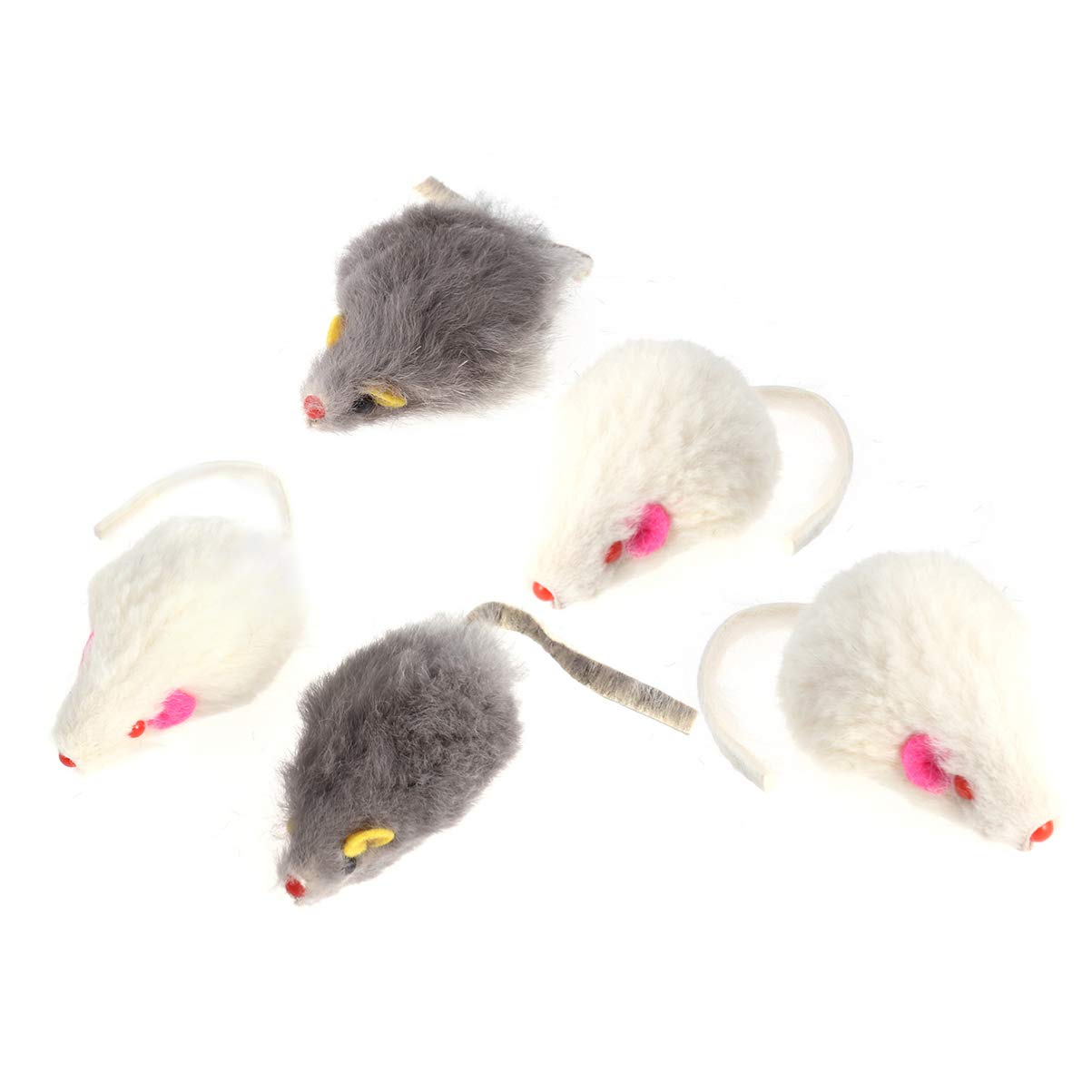 Balacoo 5-Piece Cat Toy Set - Realistic Breathing Mouse, Chew Toy, Ceramic Hamster Hide & Scratcher for Kittens & Small Pets - Perfect for Playtime, Teething & Stress Relief