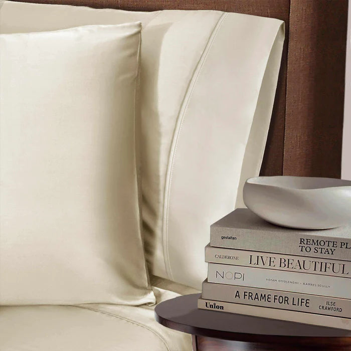 300 Thread Count Bamboo Rayon 2-Piece Pillowcase Set - Ultra Soft & Breathable Bedding for Side Sleepers & Hot Sleepers