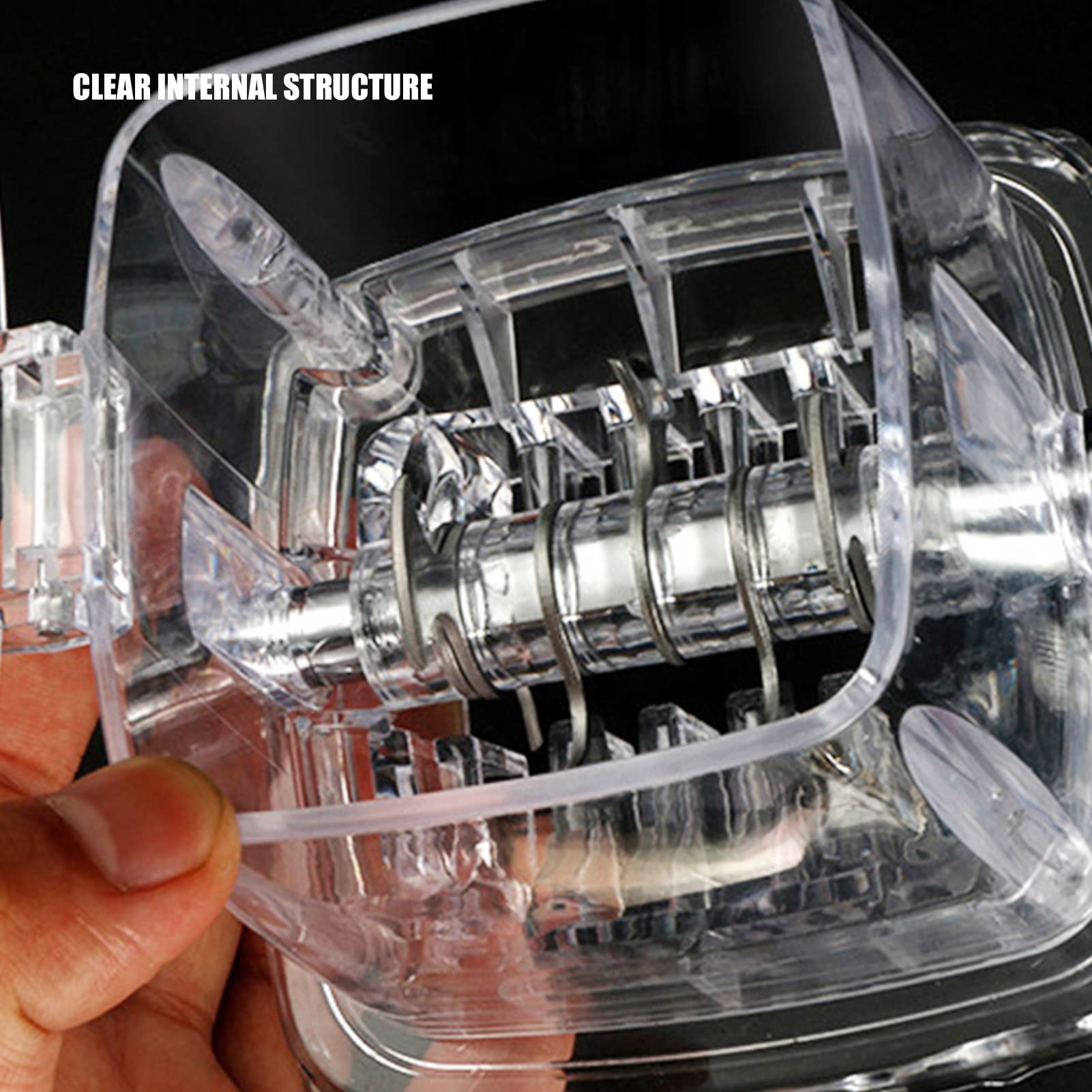 Stainless Steel Hand Crank Ice Crusher - Manual Ice Shaver with Durable Blades for Cocktails, Smoothies & Home Bars | Portable Ice Breaker Machine for Fast Crushing