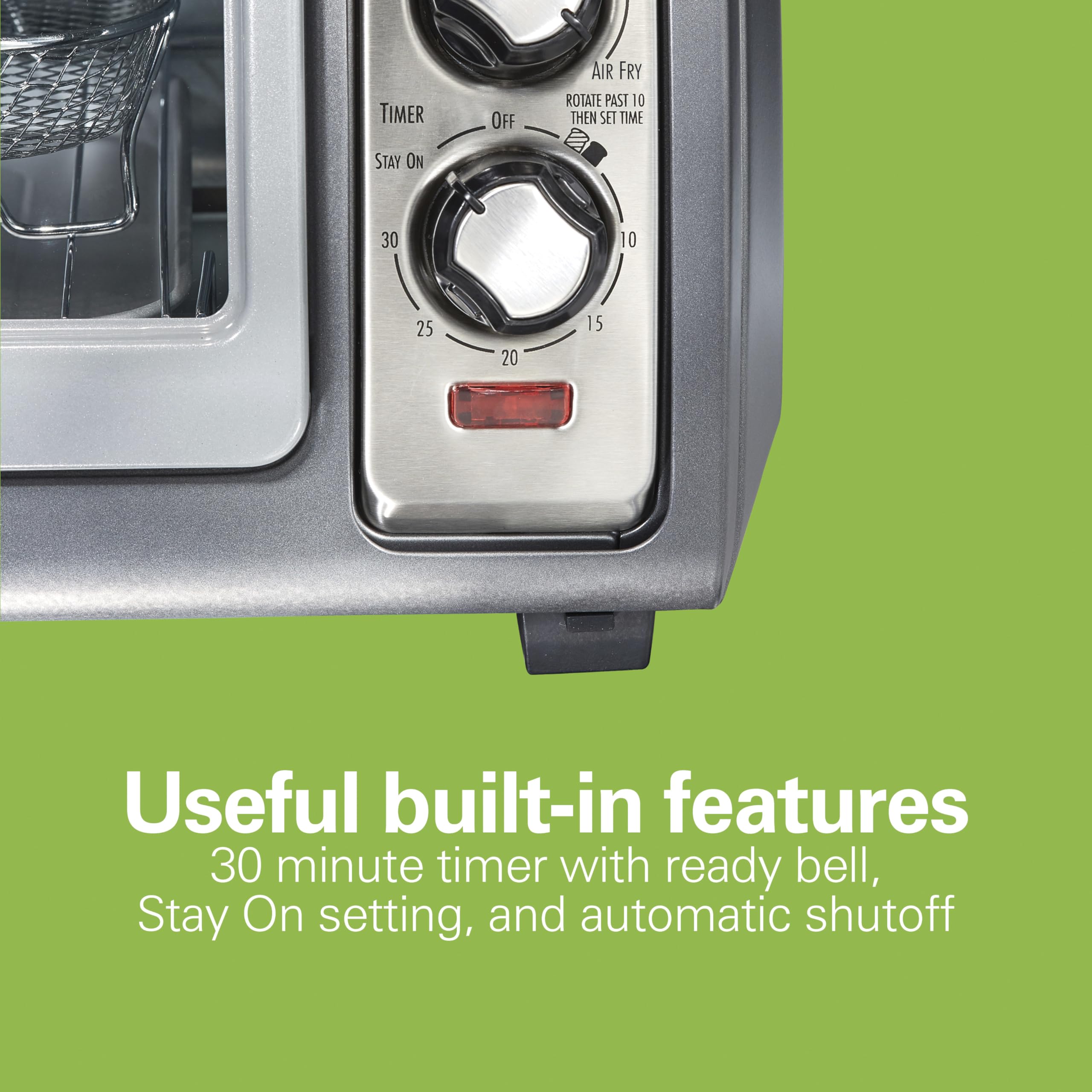 Hamilton Beach 12-in-1 Air Fryer Toaster Oven Combo - Large 6-Slice Capacity, Fits 12-Inch Pizza, 4 Cooking Functions (Convection, Bake, Broil, Toast) with Roll-Top Door & Sure-Crisp Technology - Stainless Steel Countertop Oven for Baking, Air Frying, Roasting & Reheating - Perfect for Small Kitchens, Dorms & Family Cooking