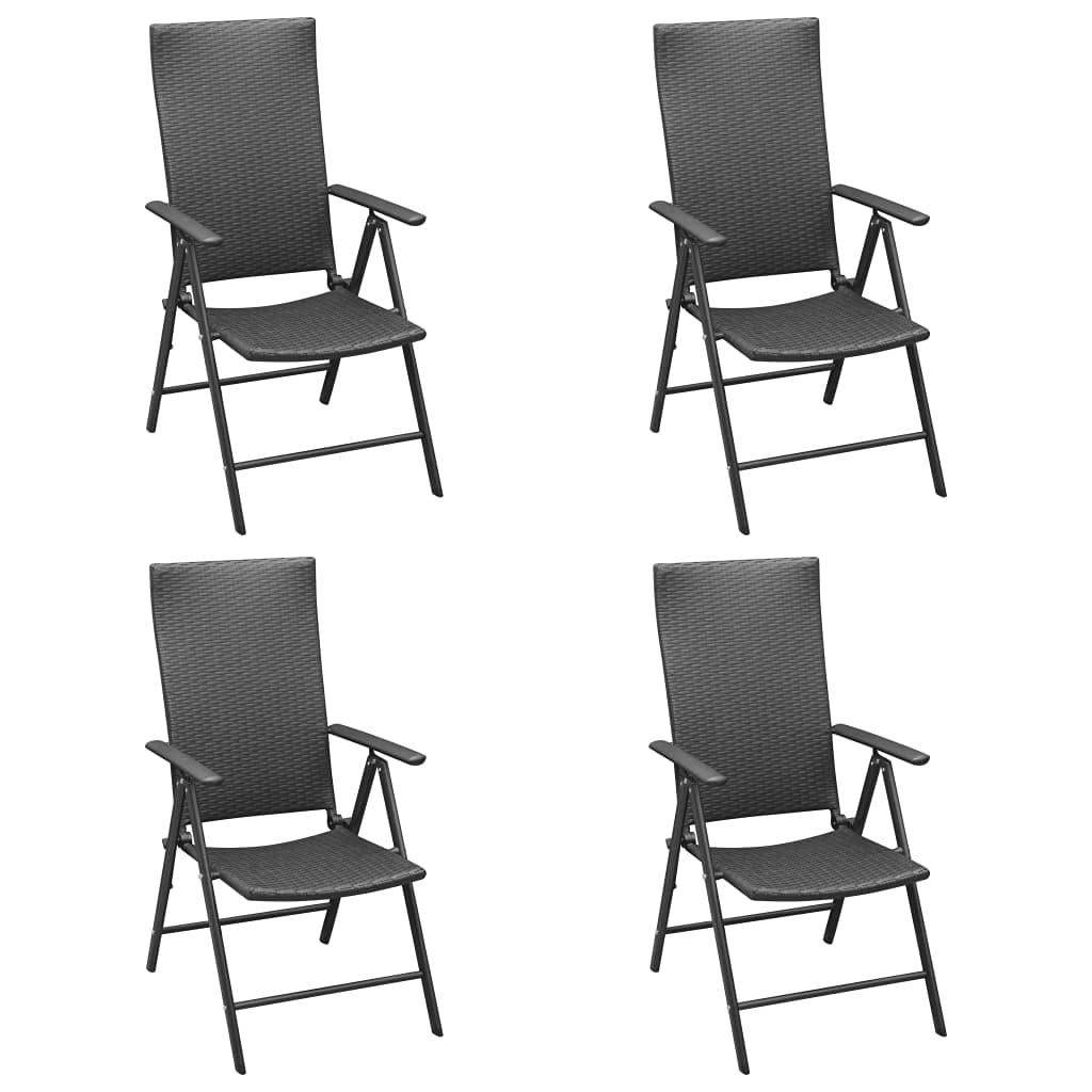 5-Piece Patio Dining Set - Aluminum Frame Outdoor Furniture with Glass Table & 4 Rattan Chairs for Garden, Poolside & Backyard - Perfect for Outdoor Entertaining & Relaxation