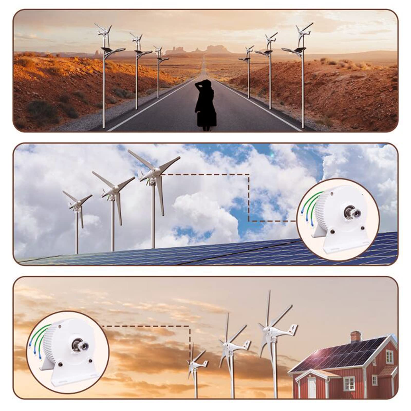 600RPM 10,000W 110V/220V Permanent Magnet AC Generator - DIY Horizontal Wind Turbine Kit for Home, Farm & Off-Grid Power Supply | Renewable Energy Solution for Emergency Backup & Sustainable Living