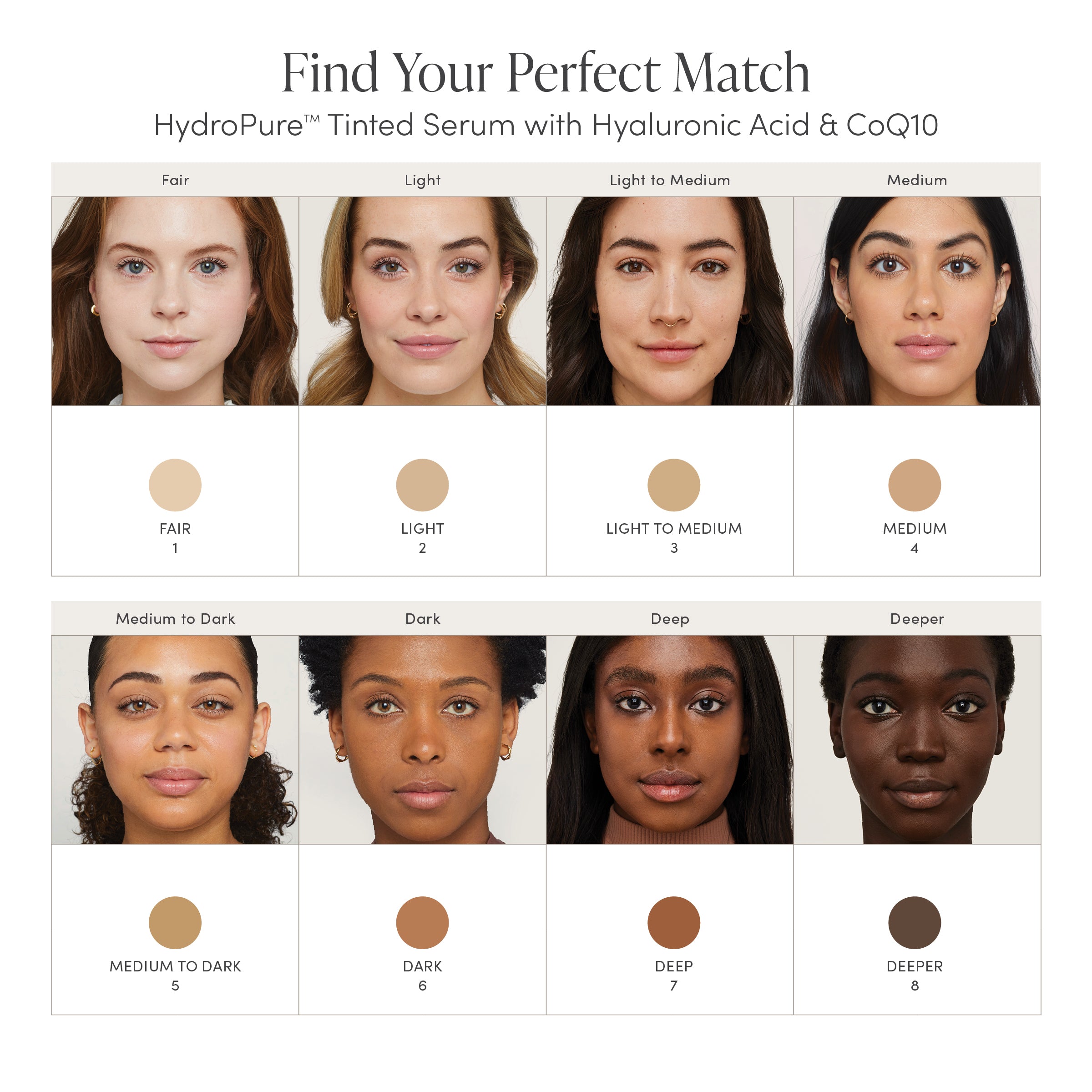 Jane Iredale HydroPure Tinted Serum with Hyaluronic Acid & CoQ10 - Hydrating, Anti-Aging Face Makeup for Dry Skin | Perfect for Daily Wear & Special Occasions