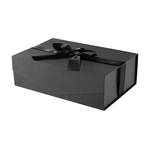 Matte Black with Side Ribbon-13.5x9x4.1