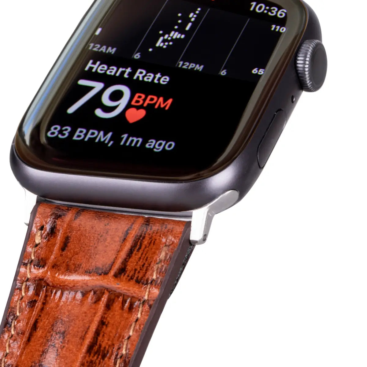 Genuine Brown Crocodile Pattern Leather Apple Watch Band - Stylish & Durable Replacement Strap for Work, Gym & Everyday Wear