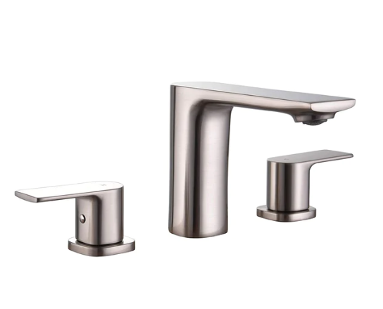 TIMELYSS 3-Hole Widespread Bathroom Vanity Faucet - F13127 - Modern Chrome Finish for Sink, Countertop & Bathroom Decor