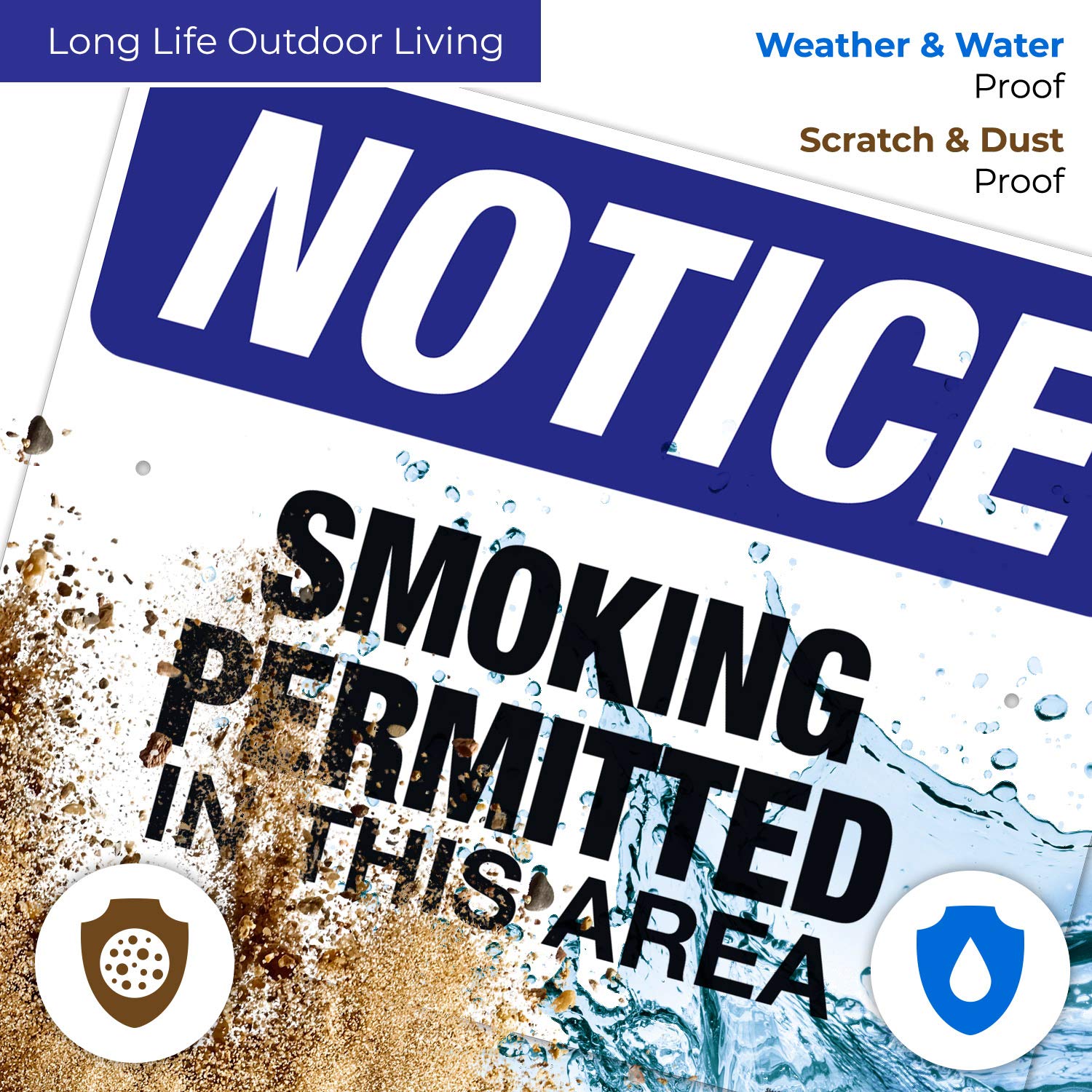 Smoking Permitted in This Area Sign - OSHA Compliant 24x30 Inch Rust-Free Aluminum Notice Sign | Fade-Resistant for Indoor & Outdoor Use | Made in USA | Perfect for Workplaces, Restaurants & Public Areas