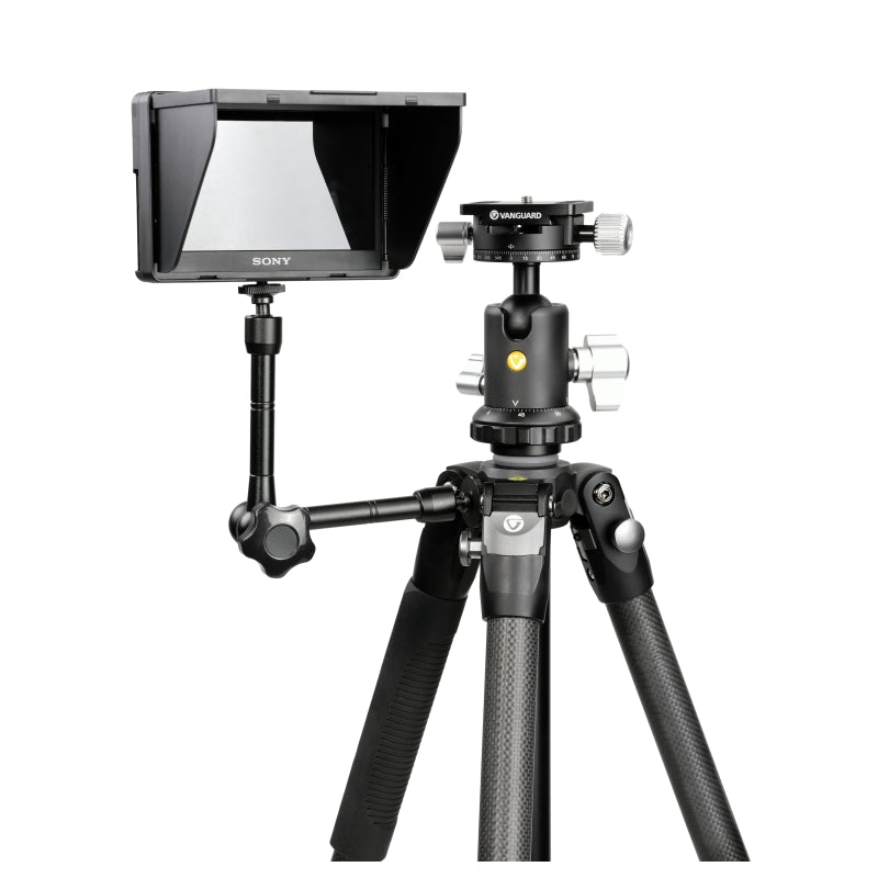 VEO 3 263CB Carbon Fiber Tripod with Dual Axis Ball Head - Lightweight Travel Tripod for DSLR Cameras, Perfect for Photography, Videography & Outdoor Adventures