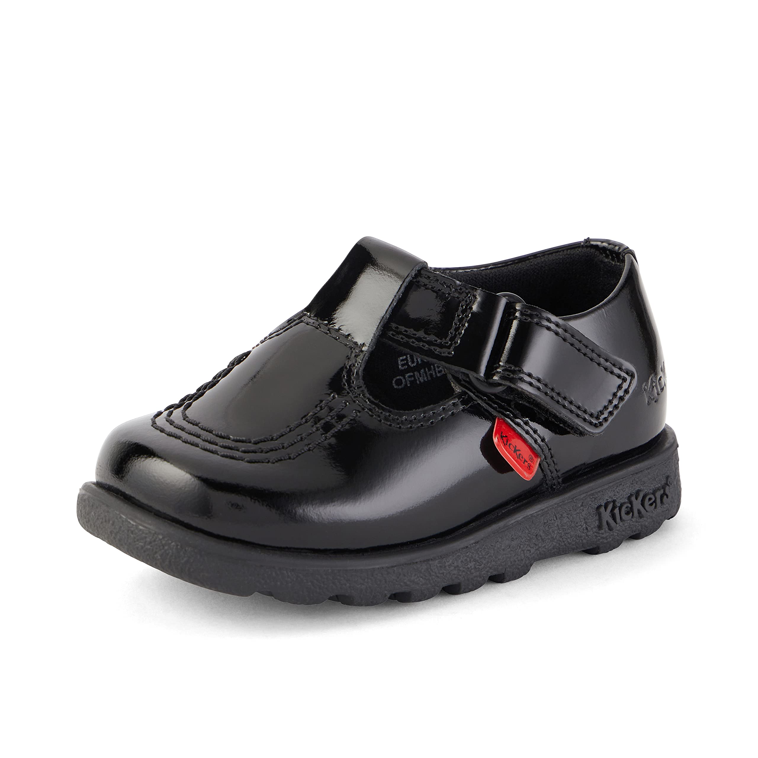 Kickers Fragma T-Bar School Shoes for Girls - Comfortable & Stylish Black Leather Mary Janes - Perfect for School Uniforms, Dressy Occasions & Everyday Wear