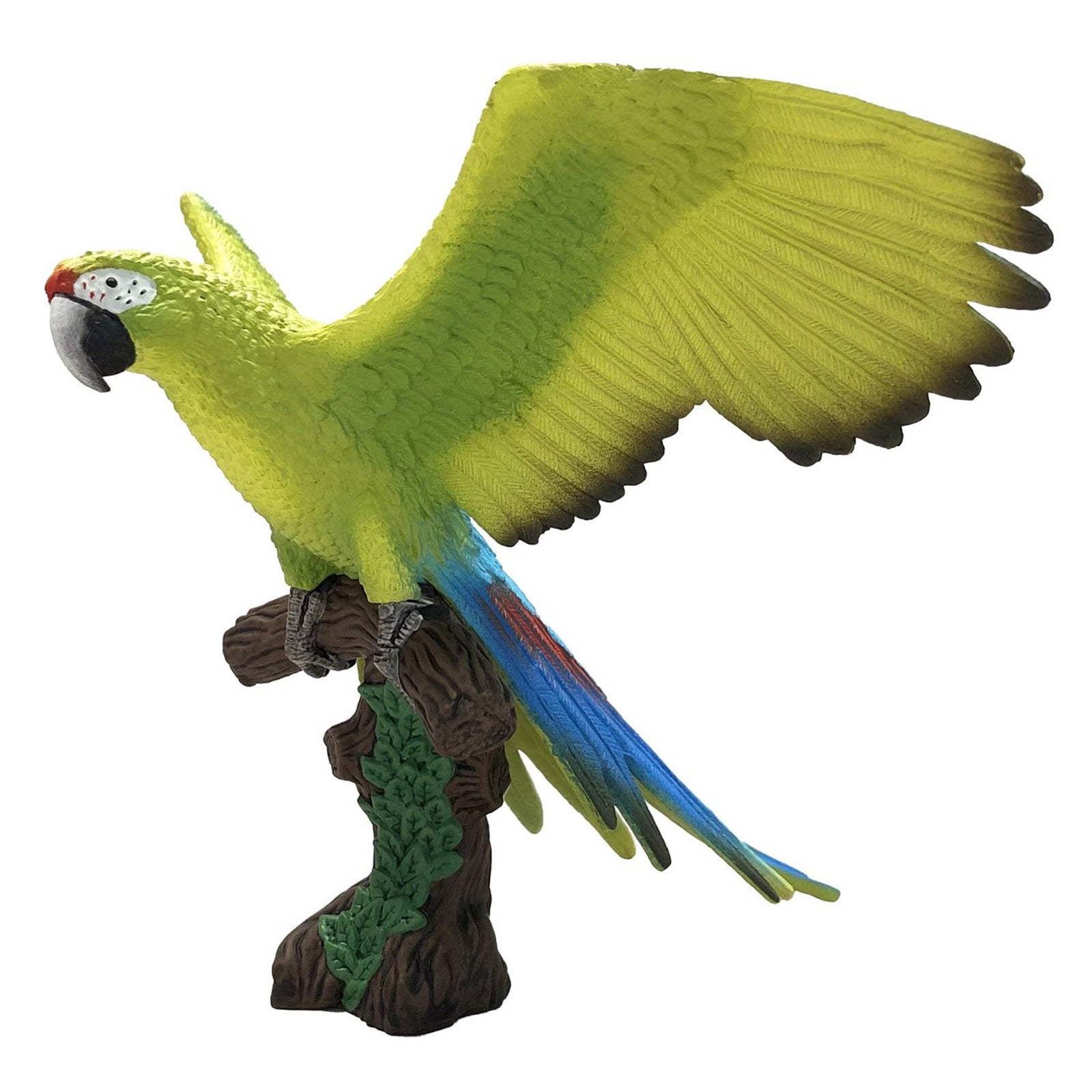 Bullyland Great Green Macaw Animal Figure 69392 - Realistic Parrot Toy for Kids Collection, Educational Bird Model for Home Decor & Classroom Learning