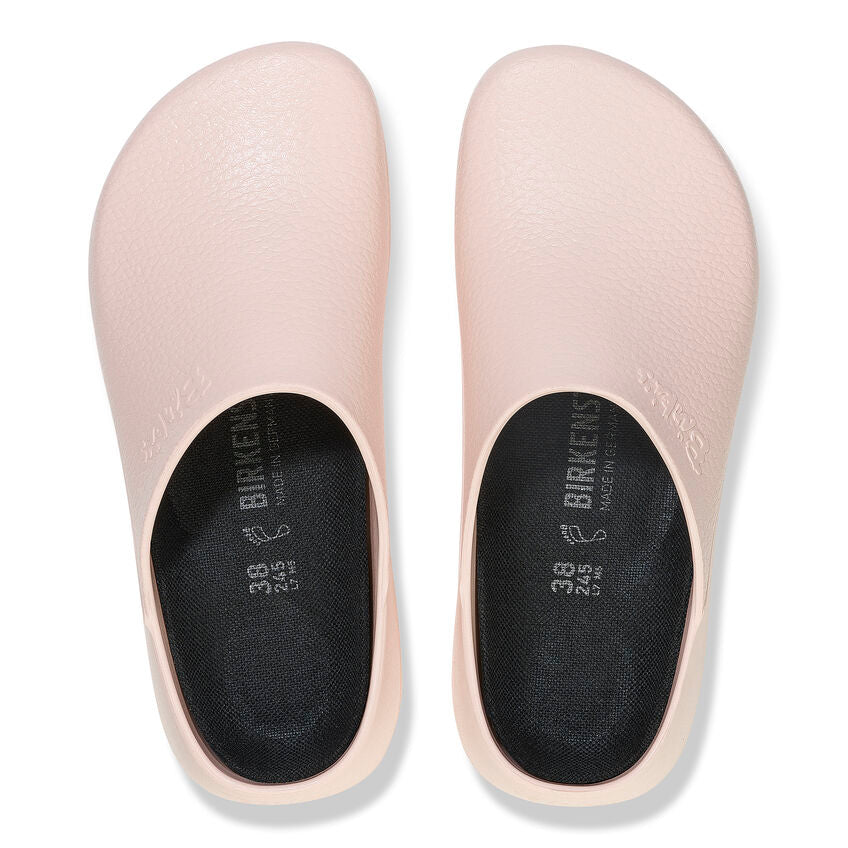 Birkenstock Women's Super Birki Polyurethane Clogs - Light Rose | Comfortable Slip-Resistant Shoes for Nurses, Chefs & Healthcare Workers