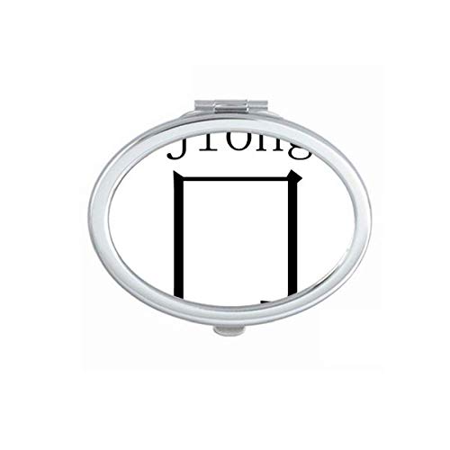 DIYthinker Portable Folding Double-Sided Makeup Mirror with Chinese Character 