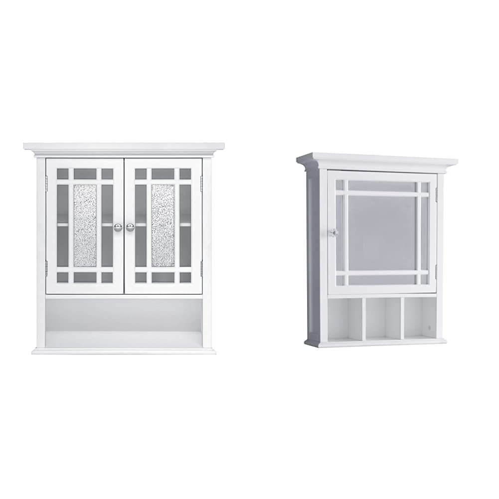Whitney & Neal Bathroom Storage Cabinet - White Wall Mounted Medicine Cabinet with Mirror - Perfect for Small Bathrooms, Vanity Organizer, Modern Bathroom Decor