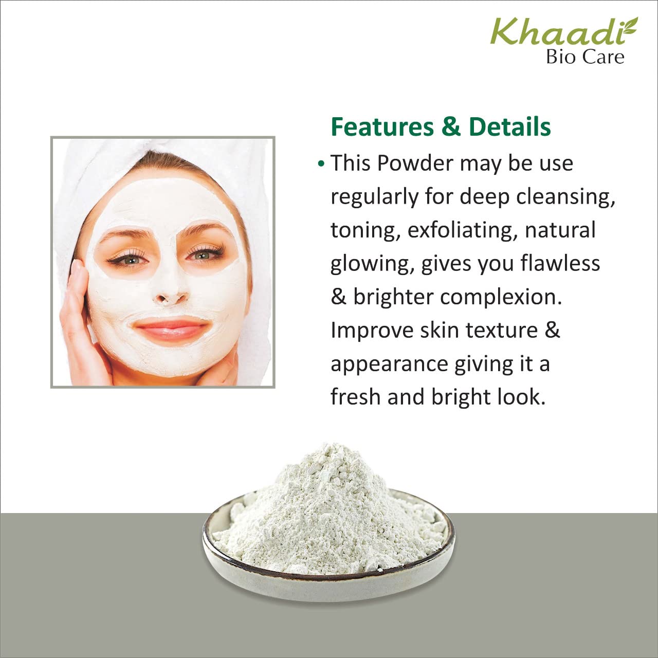 Pure Organic White Kaolin Clay Powder (500g) for Face Masks - Natural Skin Care for Acne, Blackheads & Pigmentation | Skin Repair & Renewal | Perfect for DIY Spa, Detox & Glowing Skin at Home