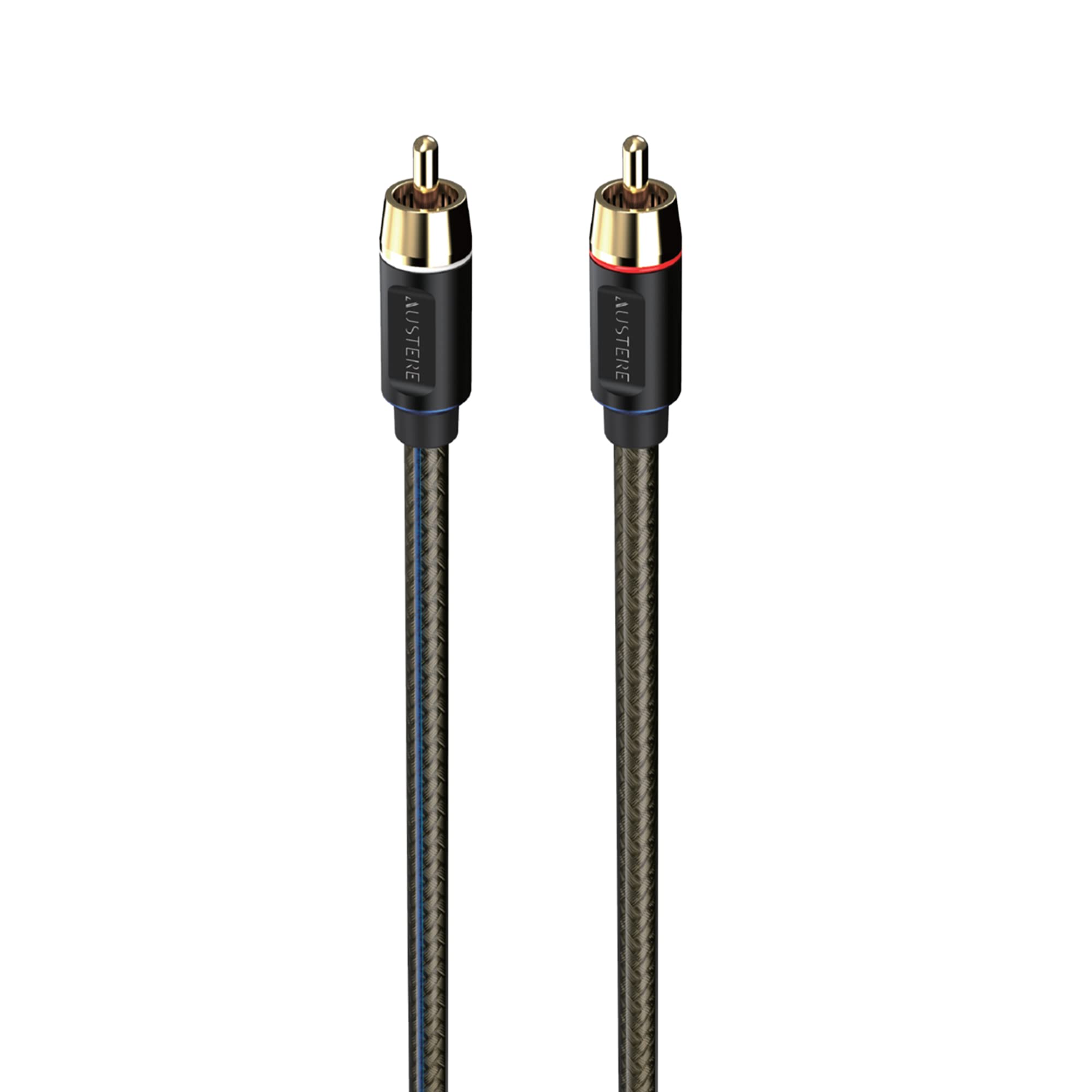 Premium AUSTERE V Series RCA Audio Cable 2.0m - Gold-Plated Connectors, Copper Shielding, Noise Reduction for HiFi Systems | Perfect for Home Theater, Stereo Amplifiers & Professional Audio Setups