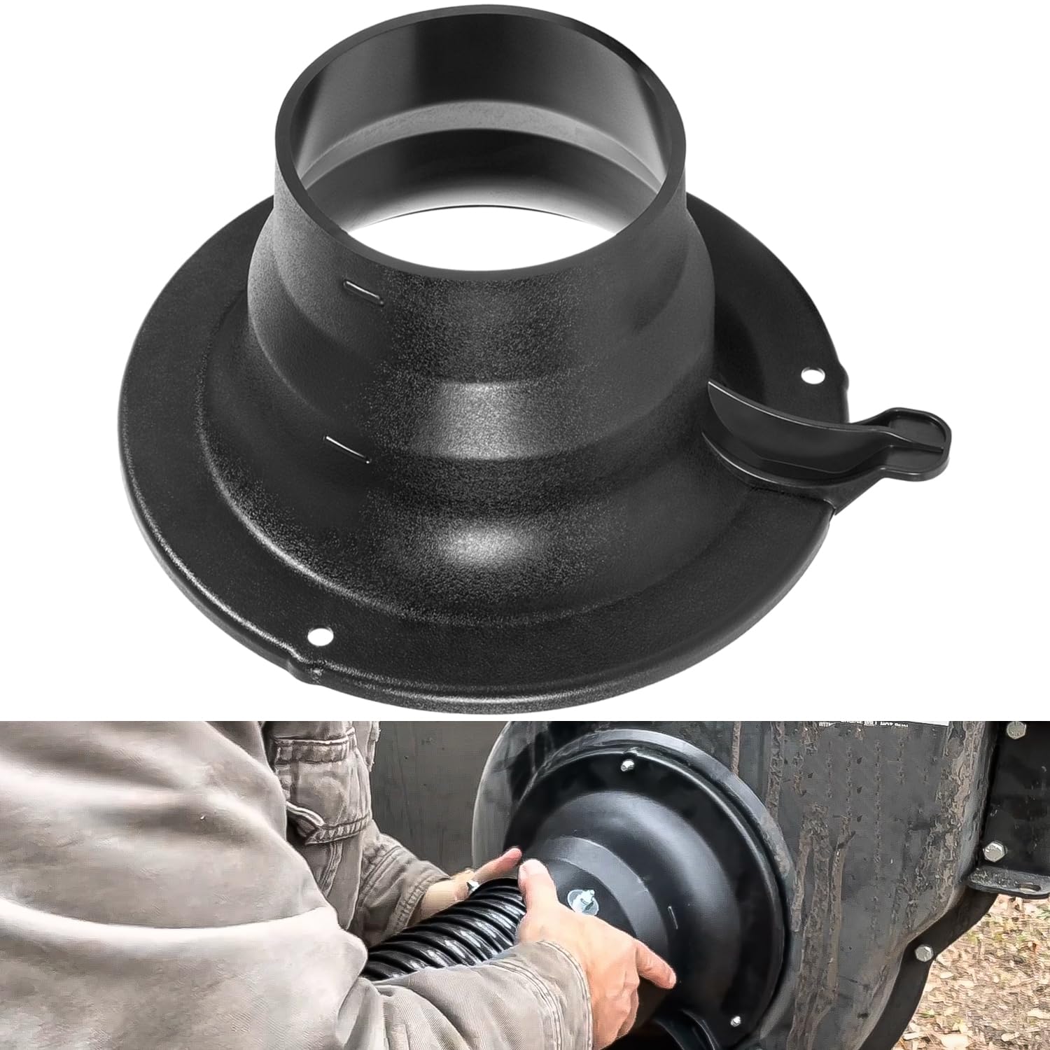 Agri-Fab Lawn Vacuum Hose Adapter - Compatible with 5/6/7 Inch Hoses for Lawn Vacuums & Cleaners - Durable Connector for Yard Waste Collection & Leaf Cleanup
