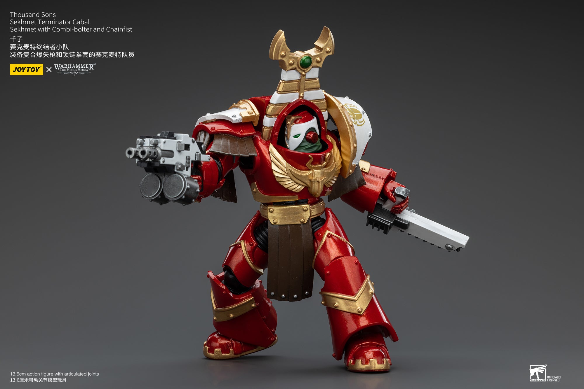 JOYTOY 1/18 Scale Warhammer The Horus Heresy Thousand Sons Sekhmet Terminator Cabal Action Figure - Collectible Model for Display, Gaming & Warhammer 40K Scenes