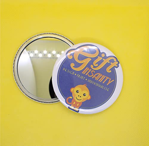 Handheld Mirror 77mm - Portable & Stylish Vanity Mirror for Makeup, Travel, and Home Decor | Guatemalan Craftsmanship