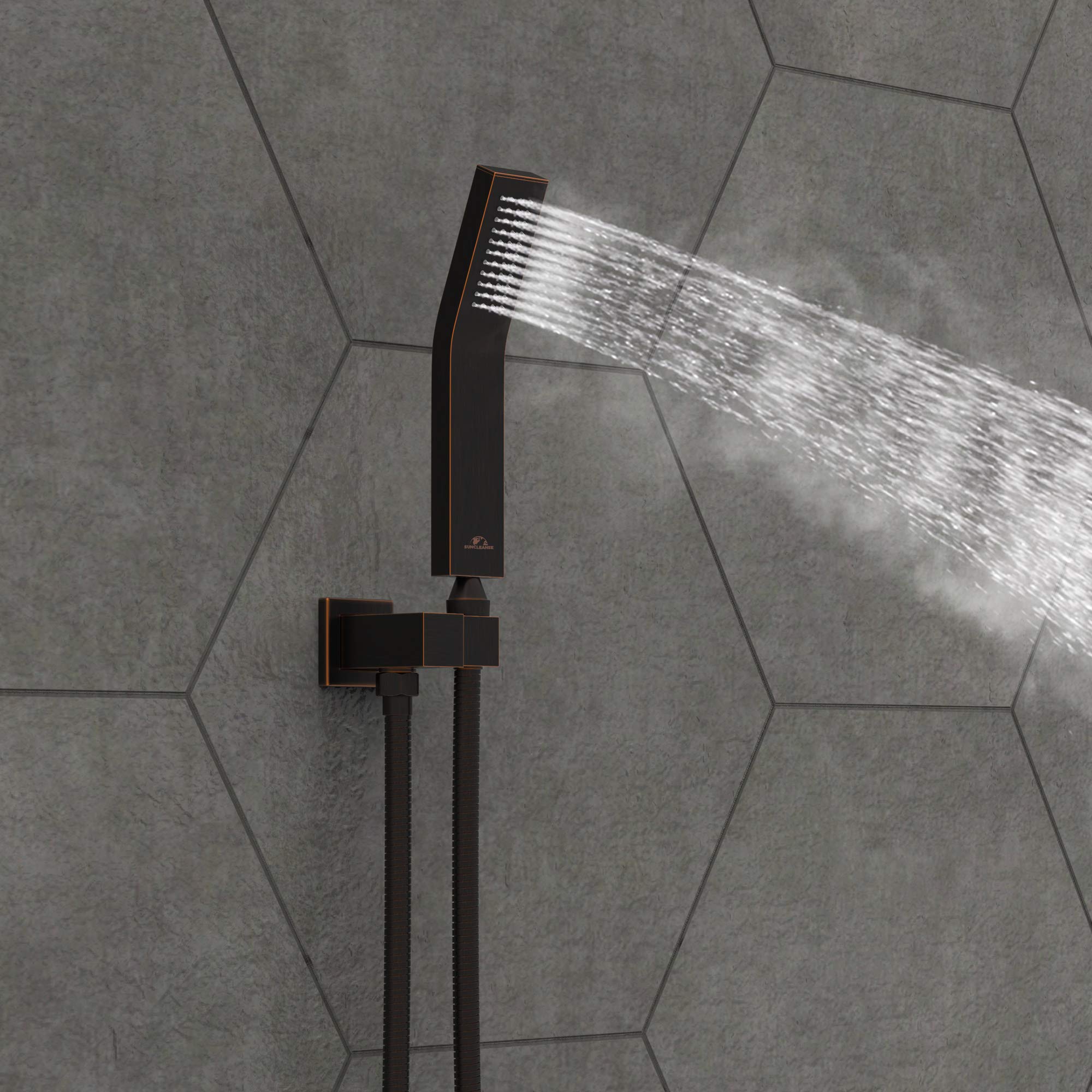 Oil Rubbed Bronze Rainfall Shower Faucet Set - High Pressure 10 Inch Shower Head with Handheld Sprayer, Ceiling Mounted Shower Combo for Luxurious Bathroom Experience | Perfect for Spa-Like Relaxation and Modern Bathroom Upgrades