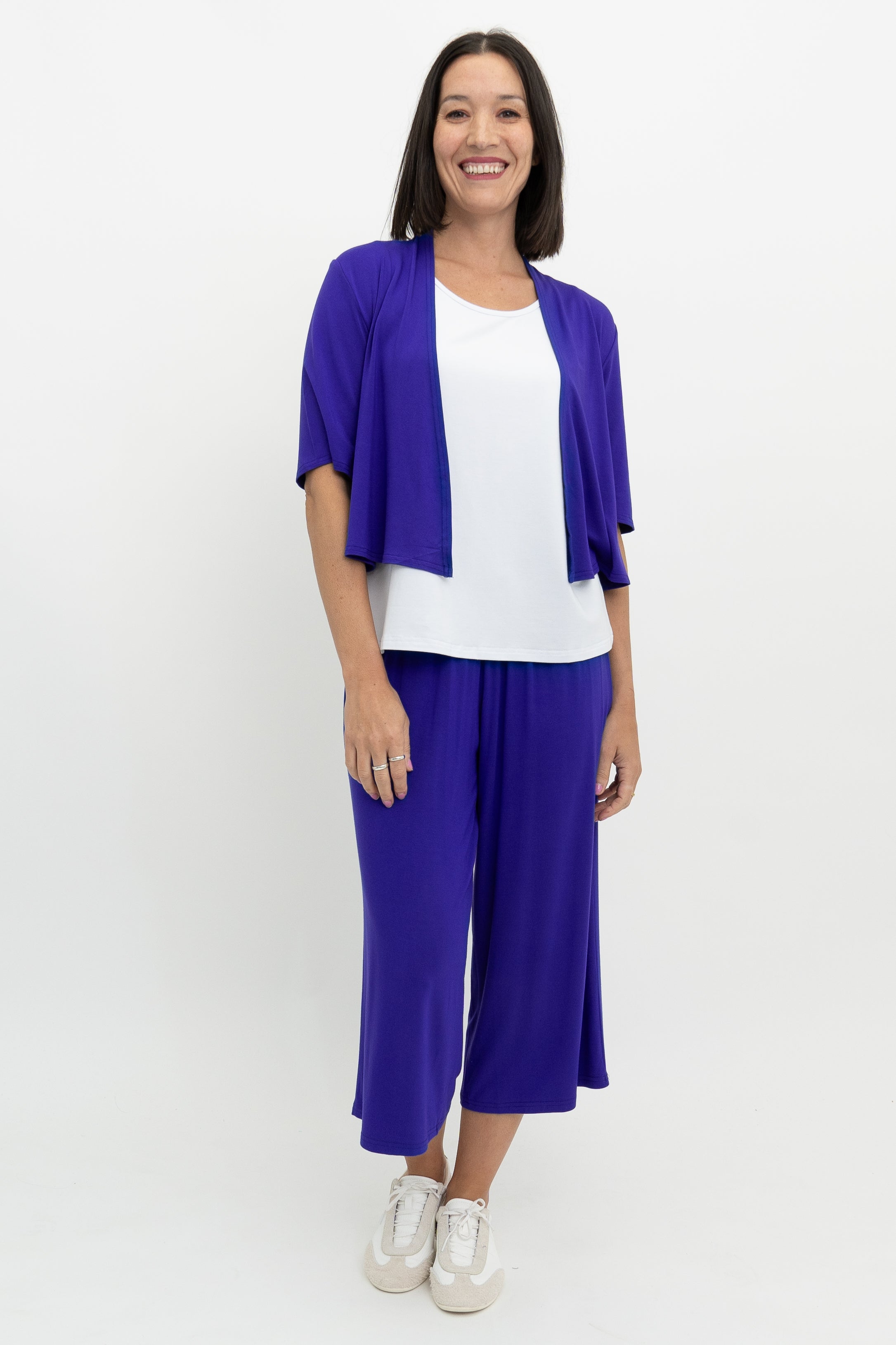 Doda Jacket for Women - Soft Bamboo Fabric, Lightweight & Breathable, Violet Purple Color - Perfect for Outdoor Hiking, Travel & Casual Wear