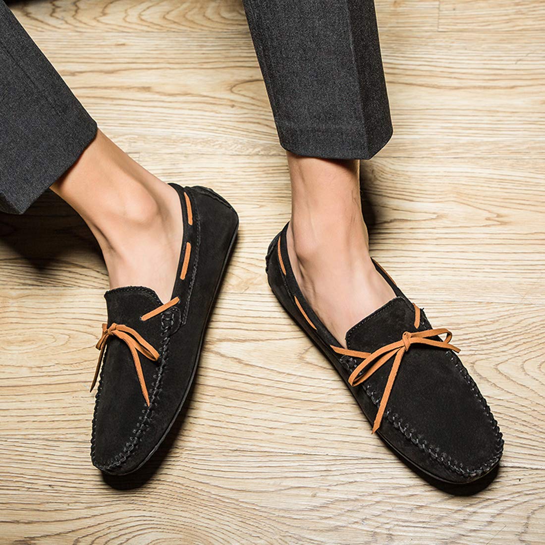**Men's Casual Suede Loafers - Slip-On Moccasin Boat Shoes for Driving & Dress | Comfortable & Stylish for Work, Travel & Everyday Wear**