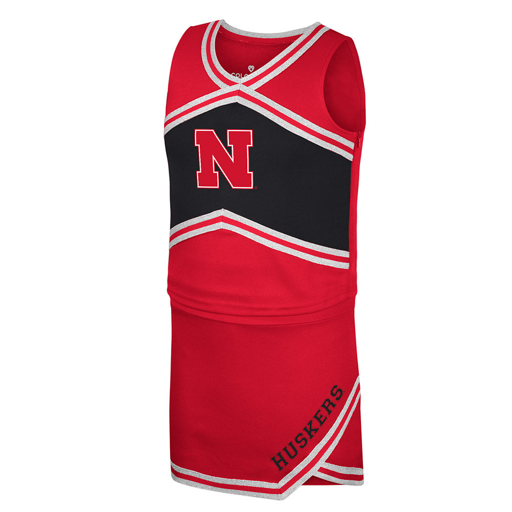 Girls' Nebraska Huskers Youth Cheerleading Set - Perfect for School Games, Pep Rallies & Team Spirit Events