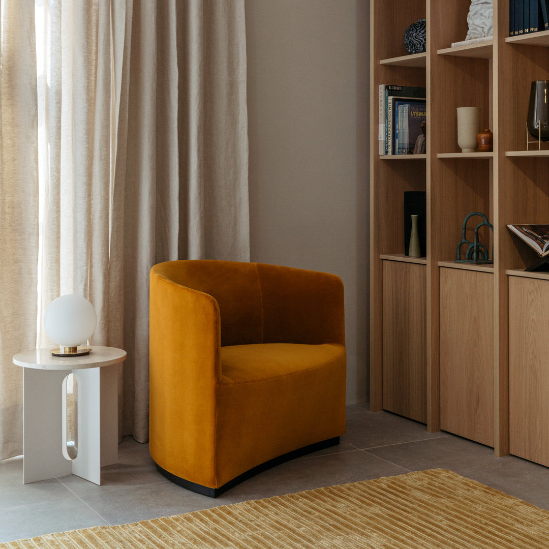 Modern Androgyne Side Table - Minimalist Nightstand, End Table for Living Room, Bedroom, or Office - Stylish Small Accent Table with Sturdy Metal Frame