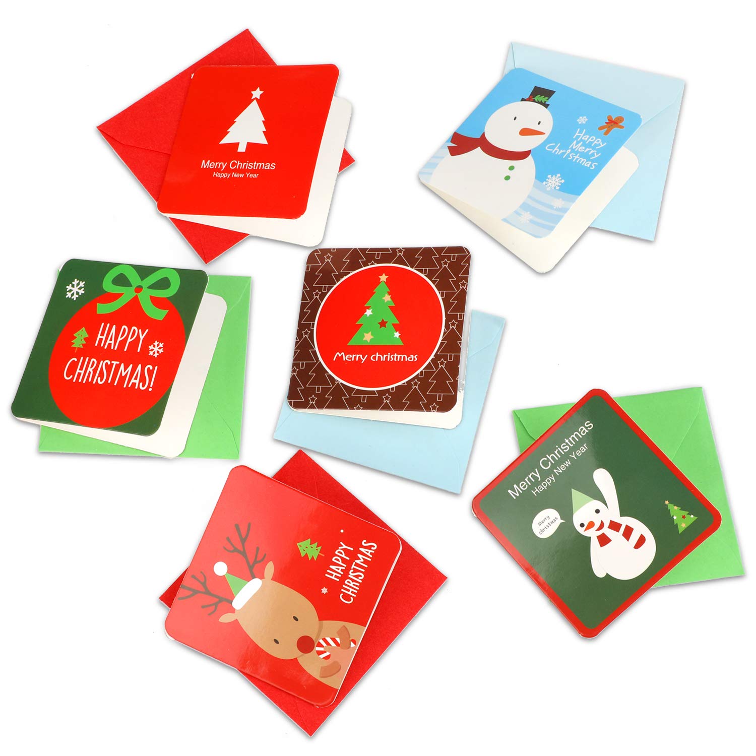 144-Pack Mini Christmas Greeting Cards with Envelopes | Blank Holiday Note Cards for Kids, Gift Boxes & Party Favors | Winter Holiday, Xmas Party & Classroom Exchange Supplies