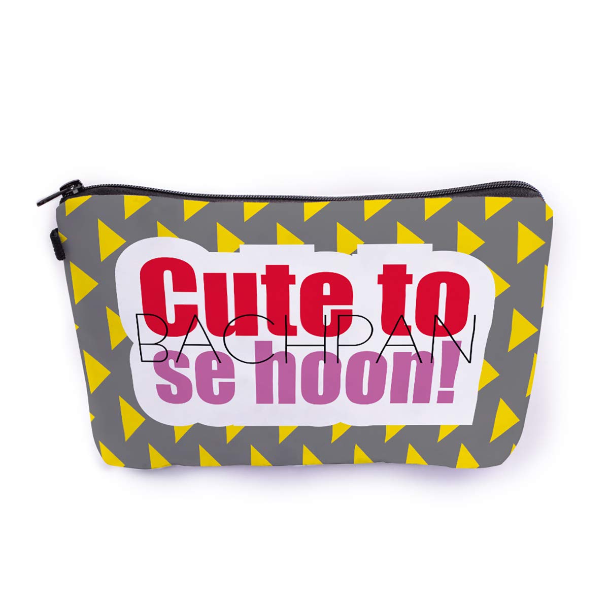 Crazyify Cute Toh Hoon Adorable Canvas Zipper Pouch - Women's Cosmetic Bag, Travel Toiletry Organizer & Makeup Storage Case | Perfect for Travel, Gym, Daily Essentials & Beauty Products