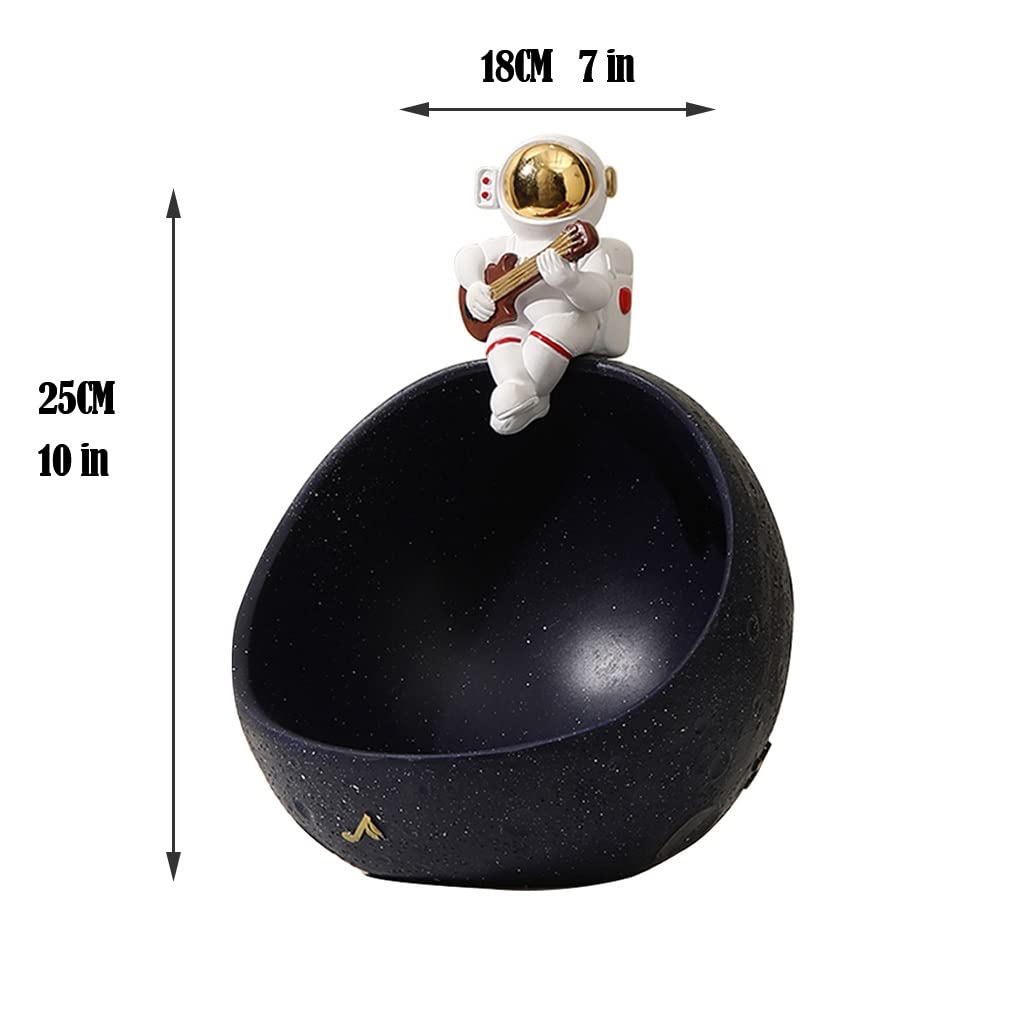 KAMWD Astronaut Figurine Key Holder & Decorative Bowl - Modern Resin Jewelry Tray for Entryway Table, Candy Storage, and Home Decor | Perfect for Organizing Small Items, Jewelry Display, and Gift Giving (Red)