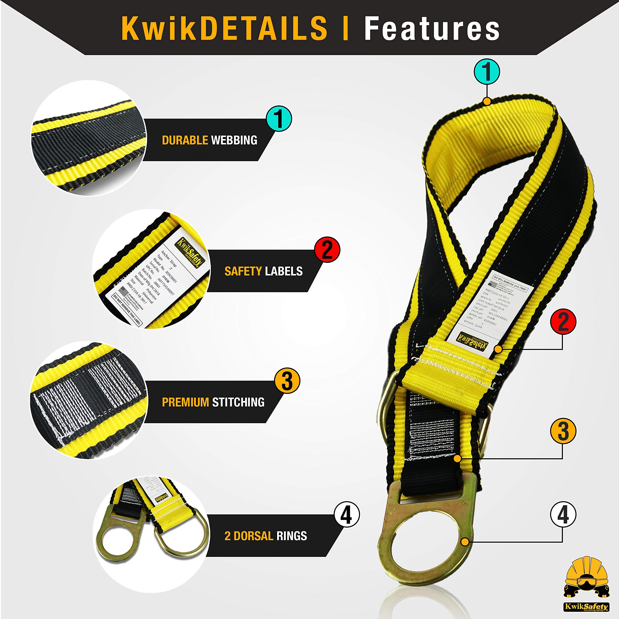 KwikSafety Premium Braided Rope Tsunami Bundle - 25FT Vertical Lifeline, Safety Harness, Lanyard, Cross Arm Strap, Roof Anchor & 10L Dry Bag | OSHA ANSI Compliant | Ideal for Roofing, Construction & Industrial Fall Protection