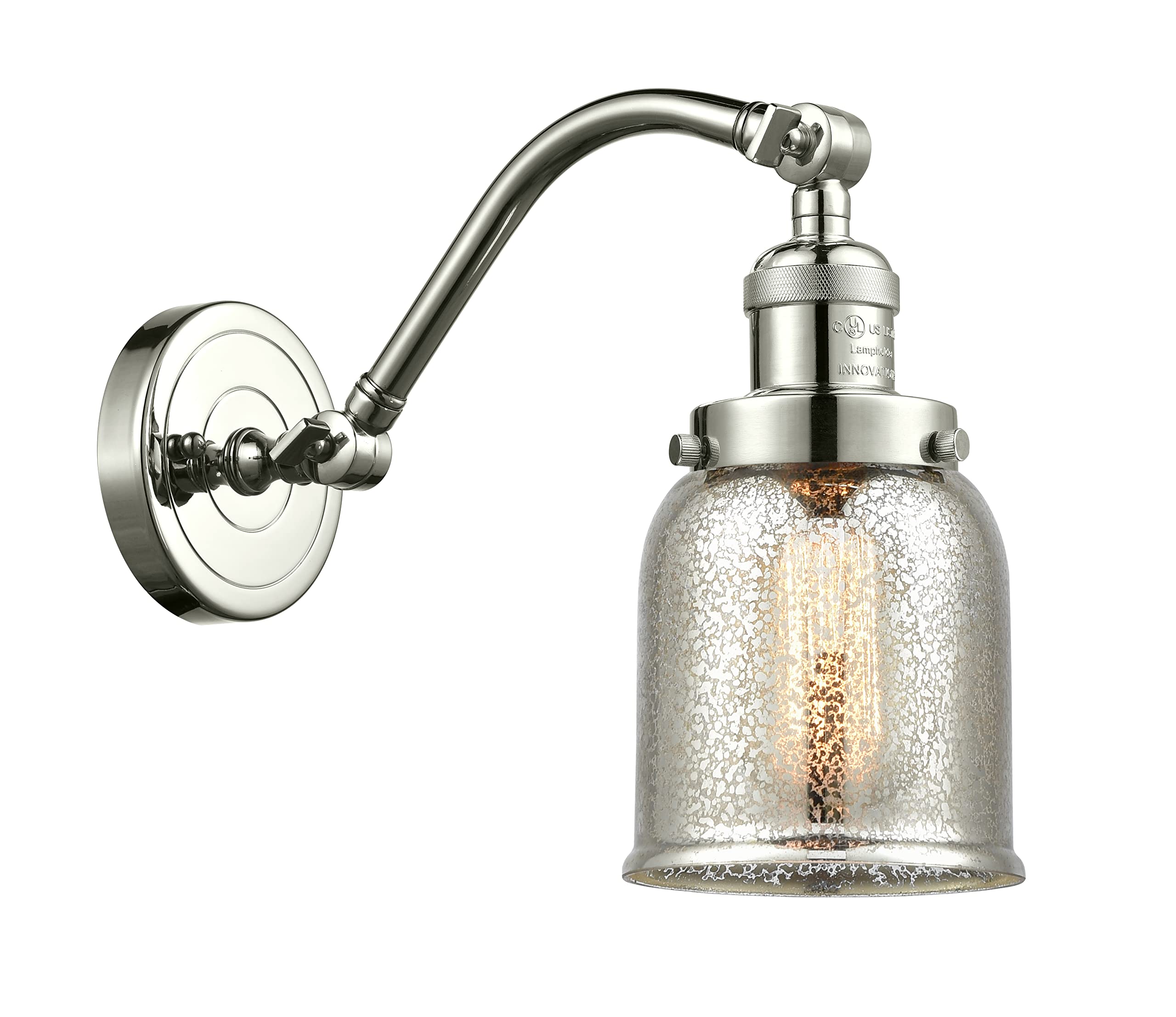 515-1W-PN-G58 LED Bare Bulb 1 Light Cord Set in Polished Nickel - Vintage Edison Style Lighting for Restaurants, Cafes and Home Decor