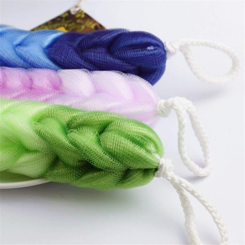 Exfoliating Body Scrub Towel - Long Nylon Bath Brush & Washcloth for Back Exfoliation - Shower Sponge for Smooth Skin - Perfect for Spa, Home & Travel (Color: A)