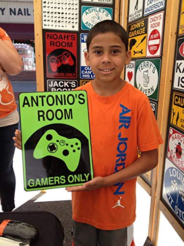 Personalized Video Game Sign - Custom Engraved Solid Aluminum Plaque - Fast Shipping - Perfect for Gamer Gifts & Man Cave Decor