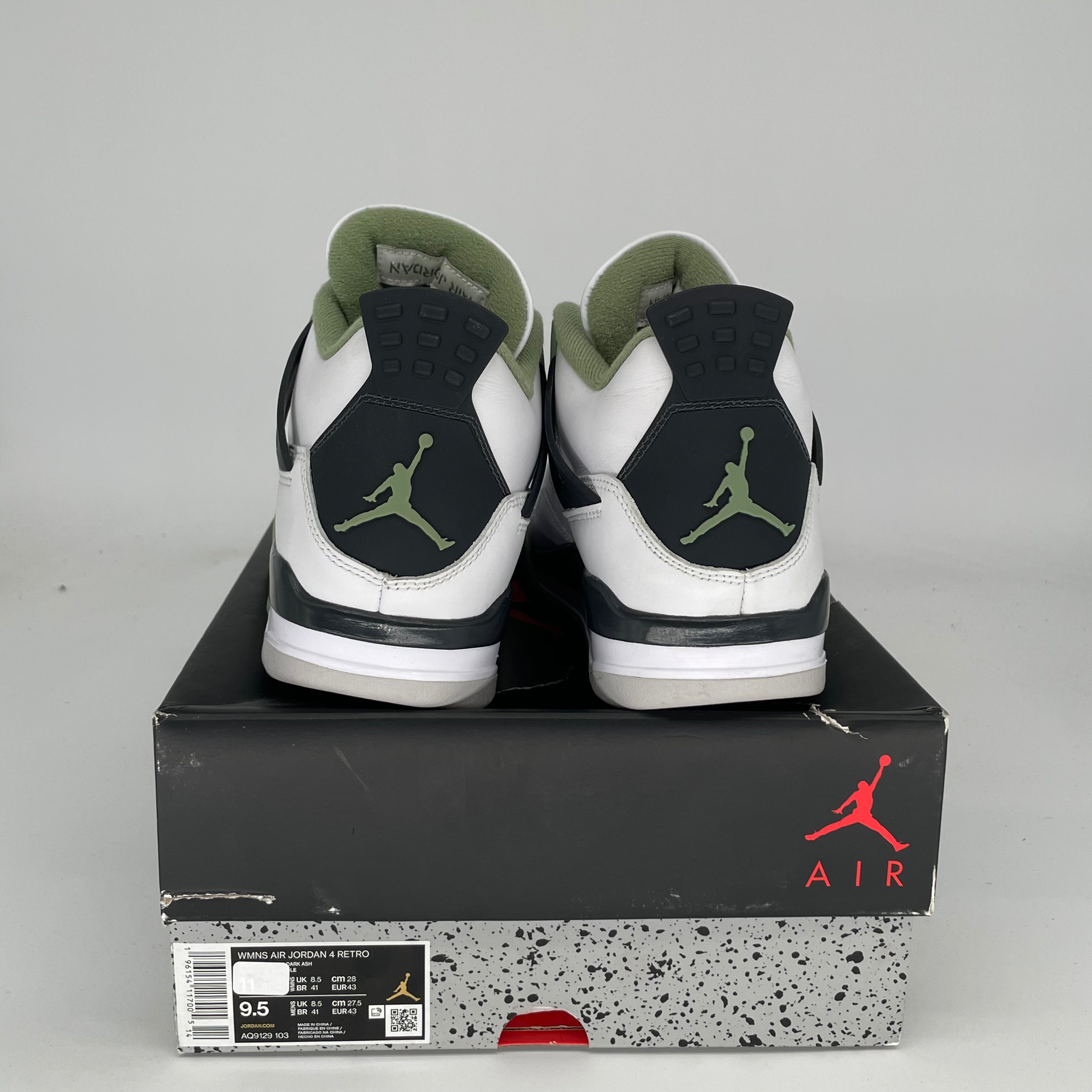 AIR JORDAN 4 SEAFOAM Women's Sneakers Size 9.5/11W - AQ9129-103 | Retro Basketball Shoes for Women, Casual Streetwear & Gym Fashion