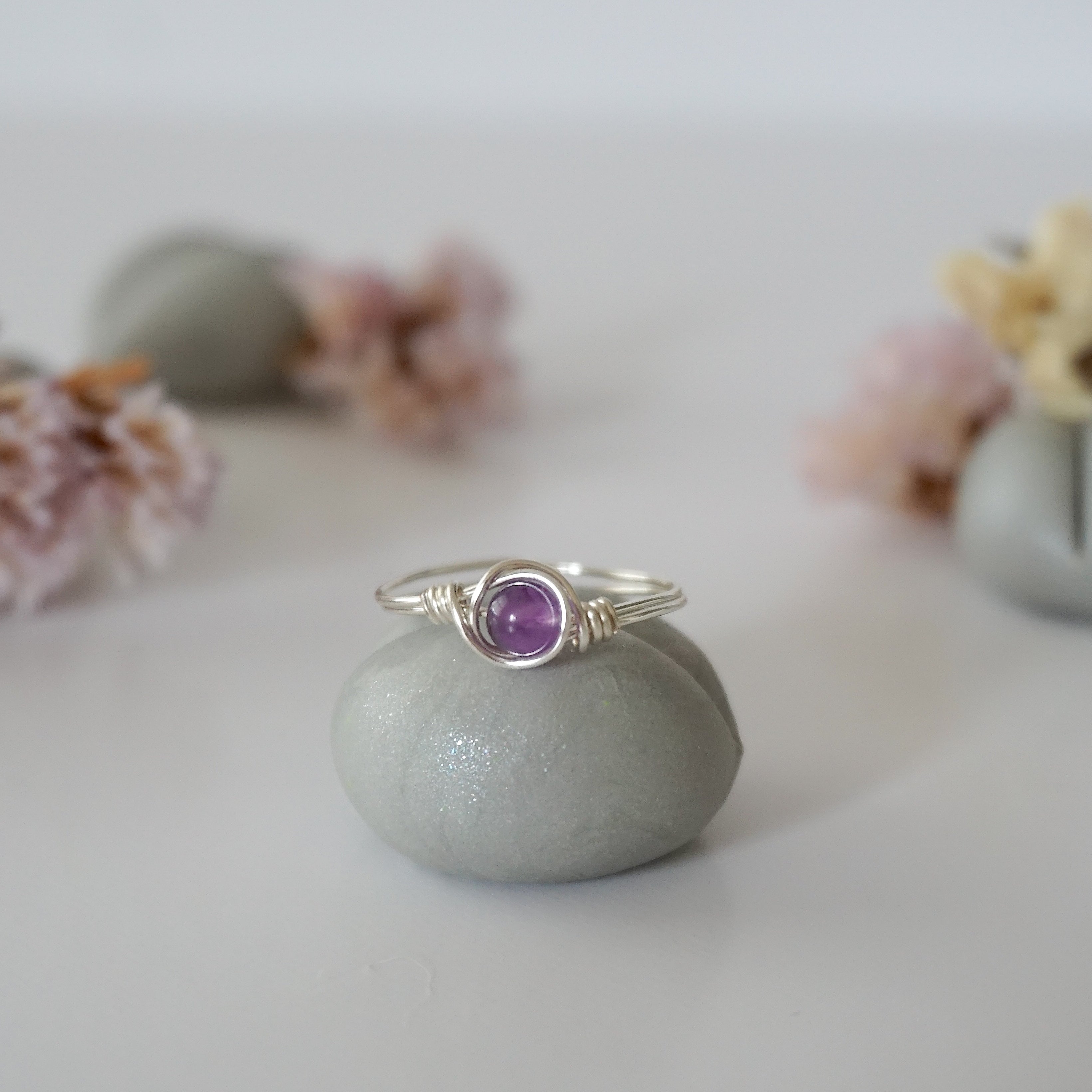 Simple Amethyst Birthstone Ring for Women | Elegant February Jewelry Gift for Her | Perfect for Valentine's Day, Anniversary & Special Occasions