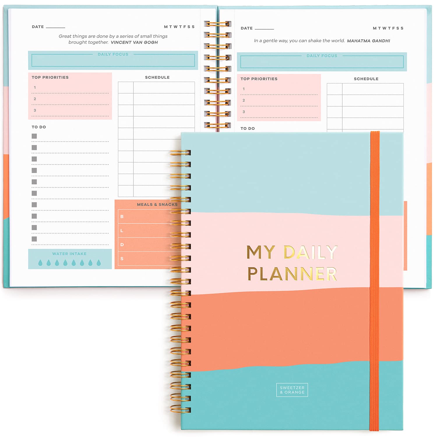 S&O Undated Planner with Meal Tracker - A5 Habit & Routine Organizer, Daily To-Do List & Weekly/Monthly Goal Notebook for Students, Work, ADHD & Productivity - Perfect for College, Fitness & Time Management in 2025