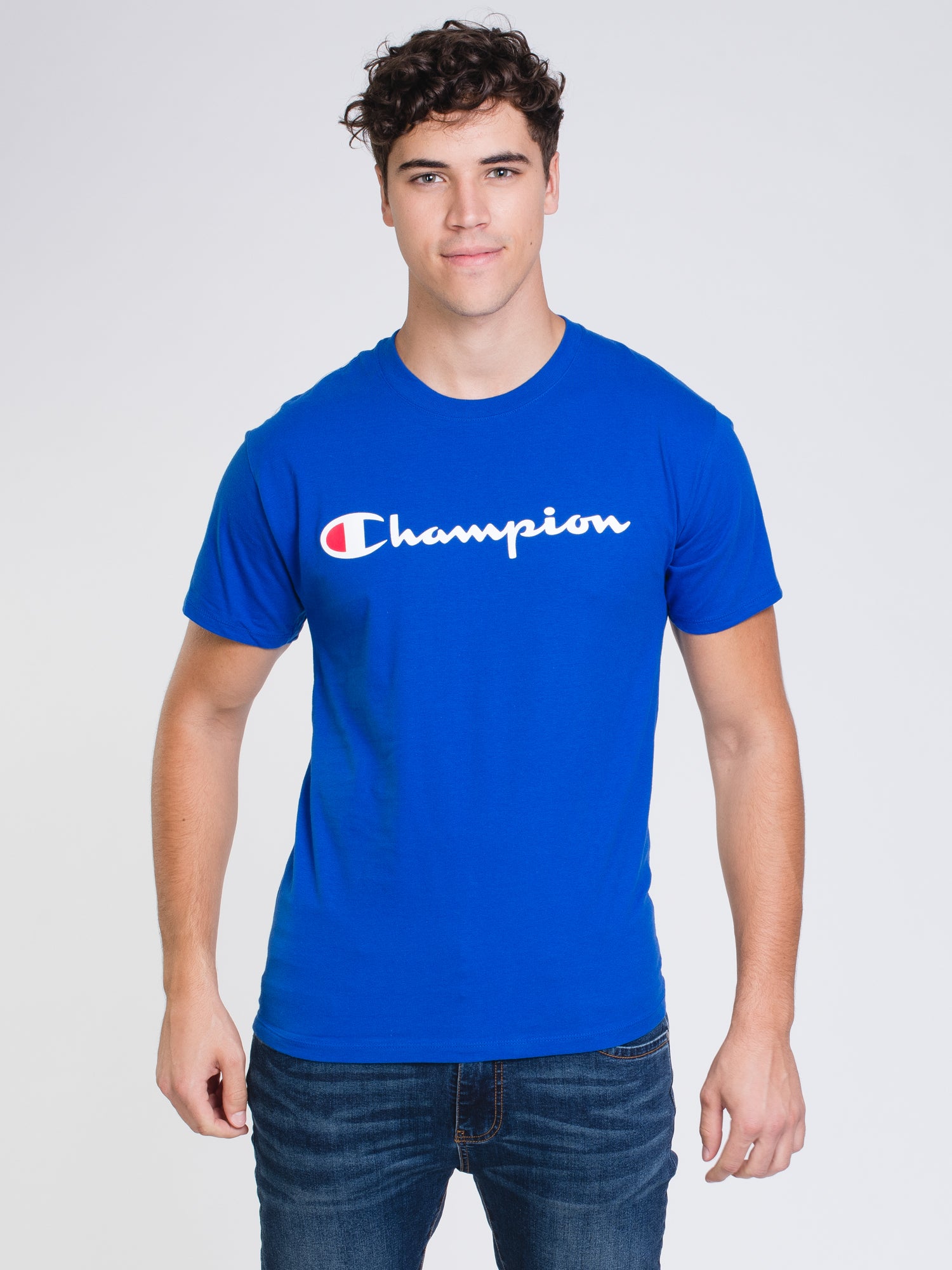 Champion Graphic Short Sleeve T-Shirt for Men & Women - Comfortable Cotton Tee - Casual Streetwear & Gym Wear - Clearance Sale