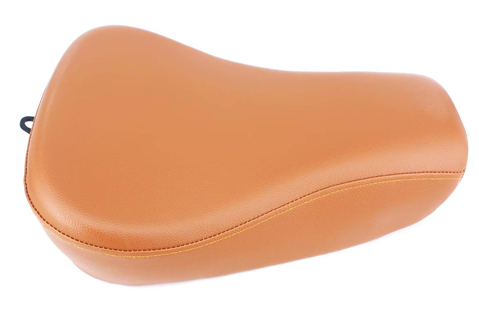 Premium Leather Motorcycle Seat Cushion for Harley Sportster - Comfortable Solo Driver Pillow for XL1200, 883, Forty-Eight & 72 Models (Brown) - Ideal for Long Rides & Cruising Comfort