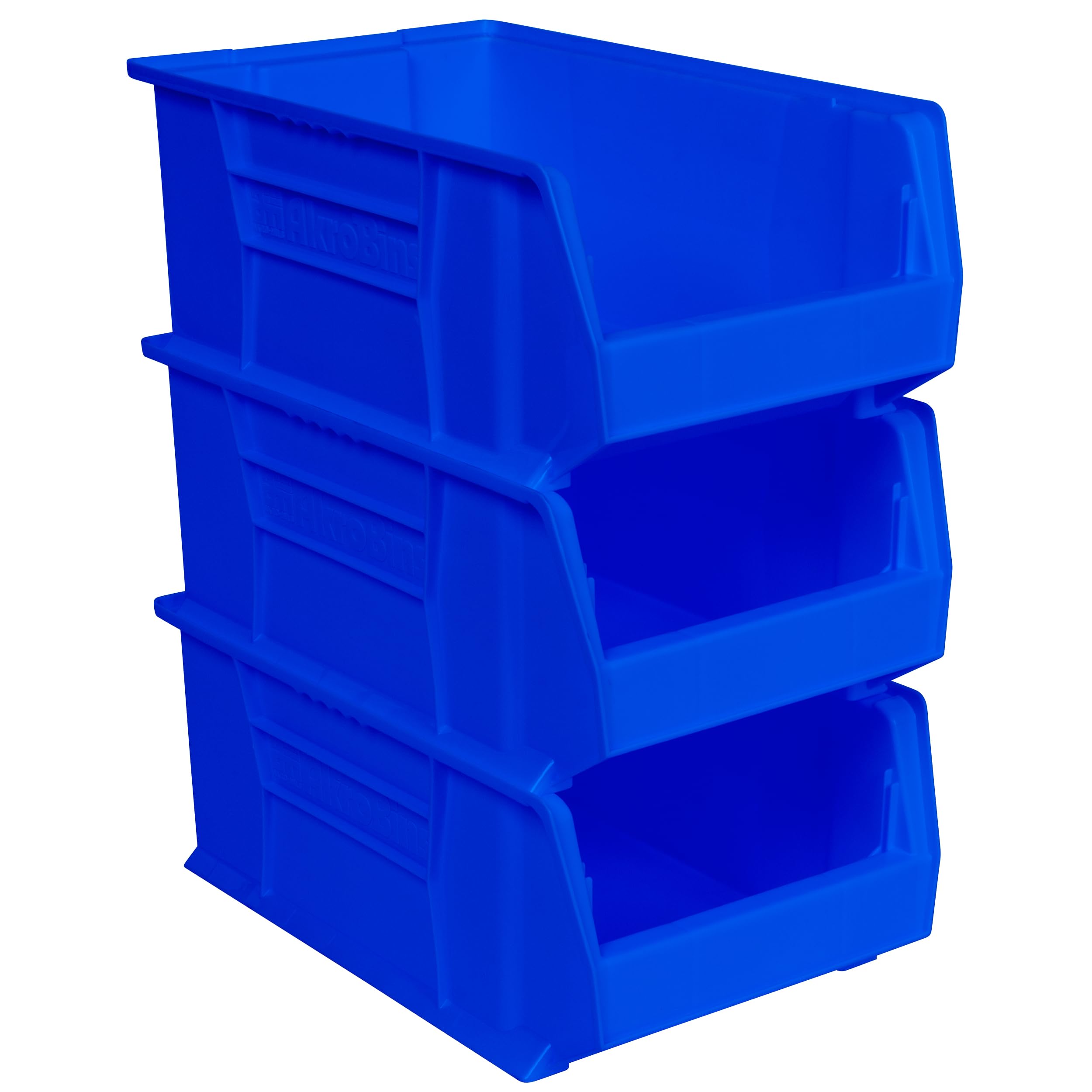 Akro-Mils 30281 Large Plastic Storage Bins - 3-Pack Stackable Organizer Bins for Garage, Classroom, Warehouse (20