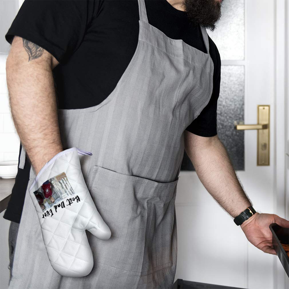 Custom Personalized Oven Mitt with Text & Picture - Heat Resistant BBQ Grill Glove for Kitchen Baking & Cooking | Ideal for Grilling, Baking, and Home Kitchen Use