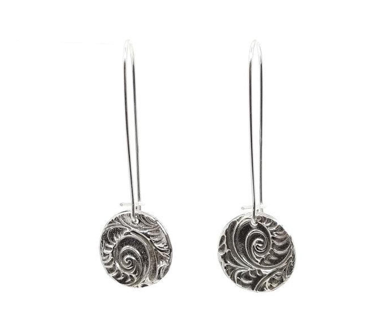 Elegant Small Plume Disc Earrings for Women - Lightweight & Hypoallergenic - Perfect for Parties, Weddings & Everyday Wear